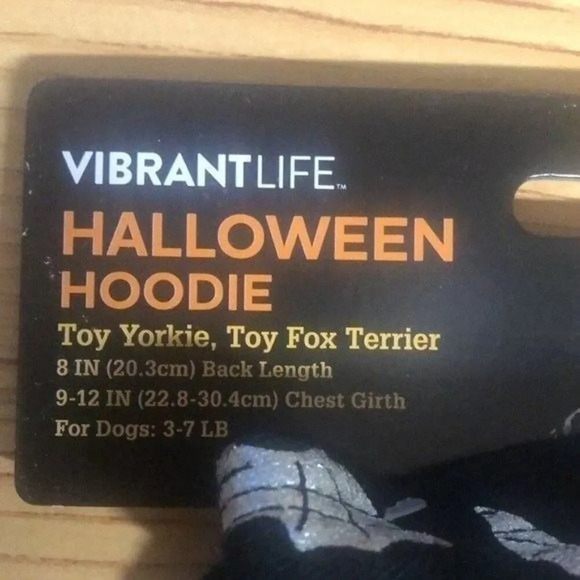 Vibrant Life Halloween Dog Hoodie XXS Toy Breed Bat Star Crescent Moon - Picture 5 of 10